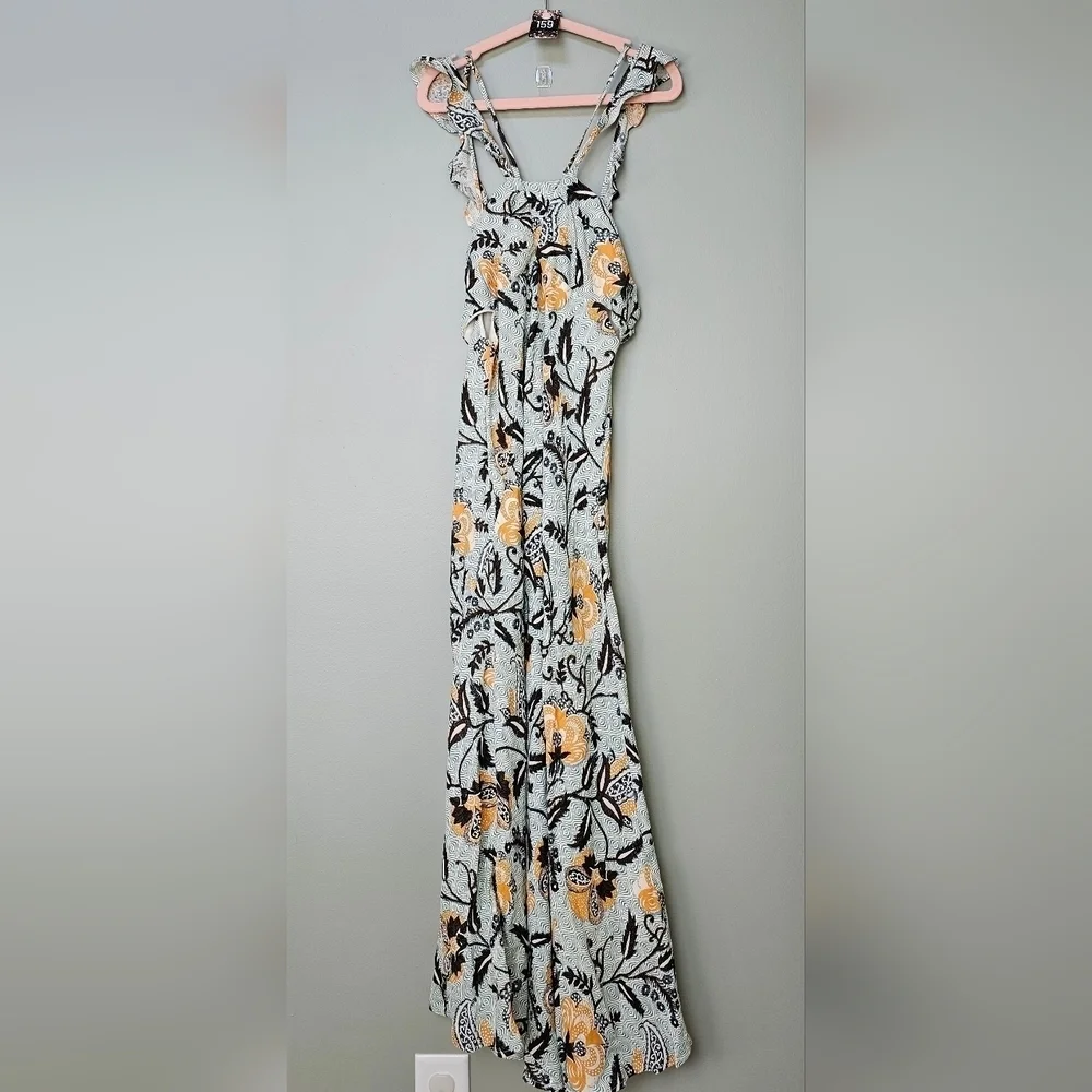 By Anthropologie Floral Sleeveless Halter Slim Midi Dress, Size 2, NWT